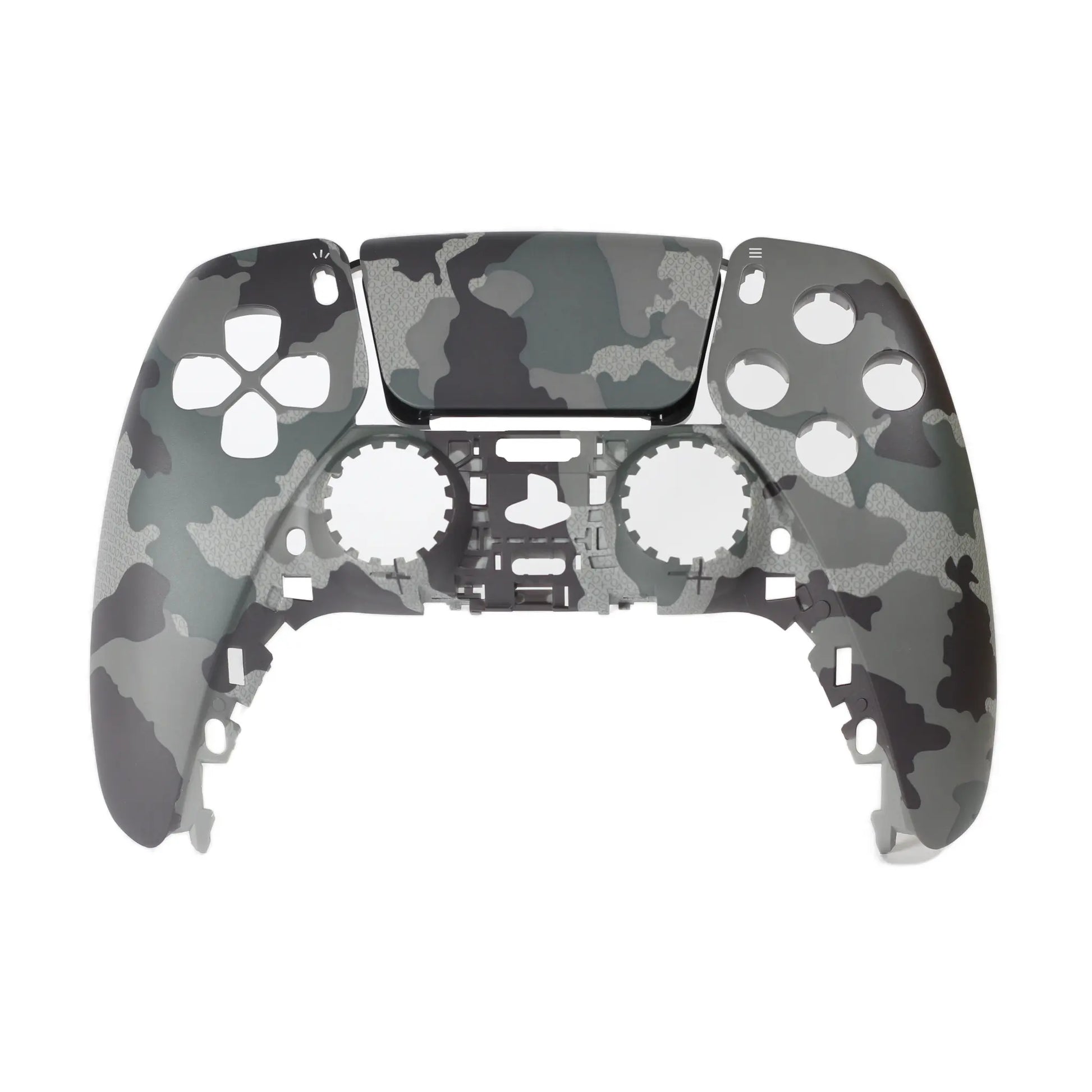 Une coque de manette ps5 de couleur grey camo