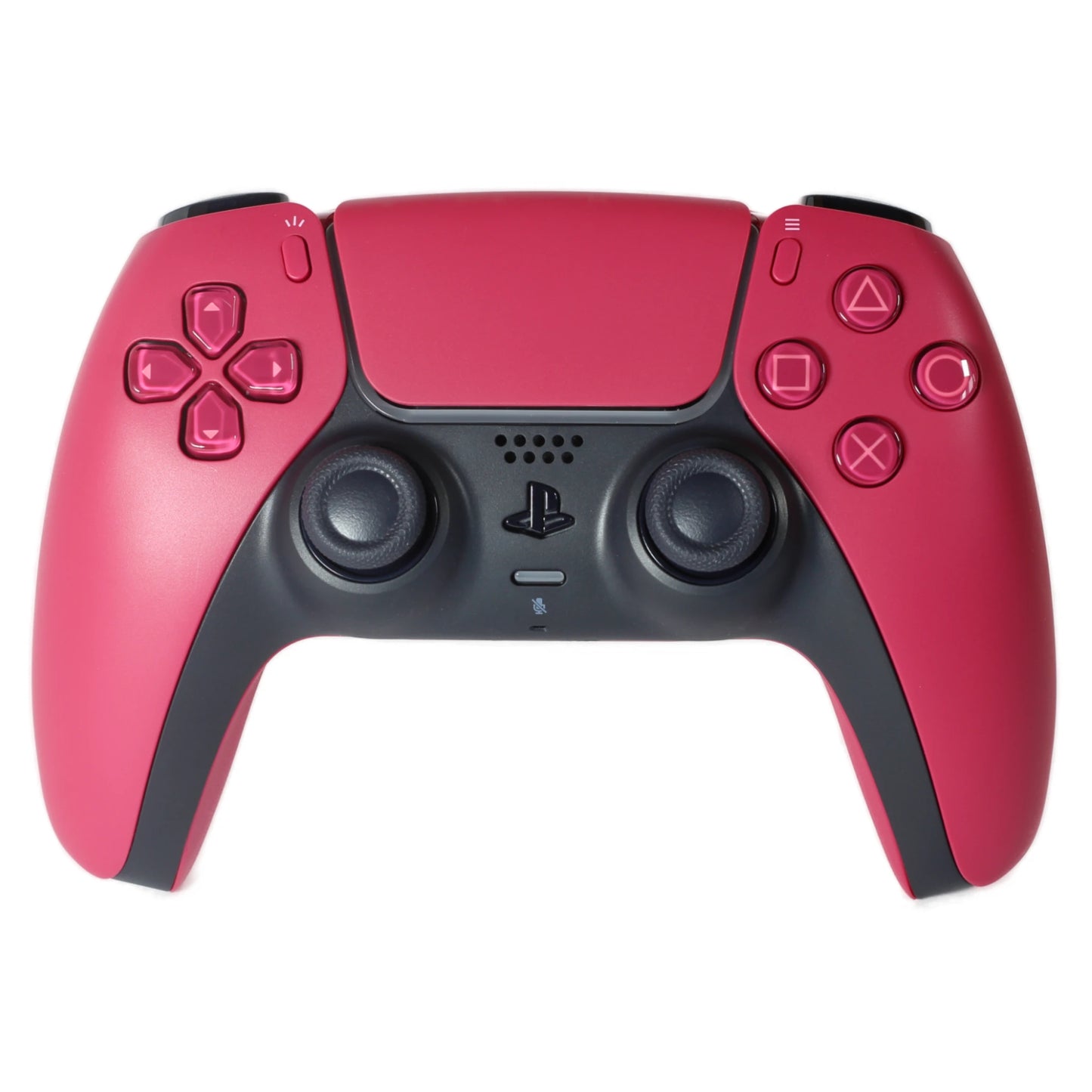 Une manette playstation 5 de couleur cosmic red