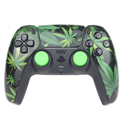 Manette PS5 à palettes Green Leaf